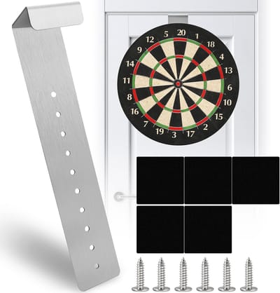 CiShow Dartbord-houder, Wandophangset voor Stalen Dartboards (Met Schroeven, EVA-kussen), Zilver - ShopVlot