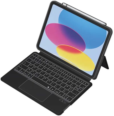 MYWAY, Hoesje geschikt voor iPad 10.9 inch 2022 - Quick Note Folio met Bluetooth Toetsenbord 3.0 (AZERTY), Zwart