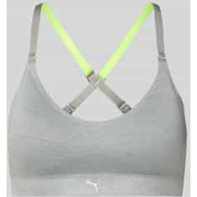 Puma - Dames - Sport Triangel Top - 3D Knit - Grijs - Maat L