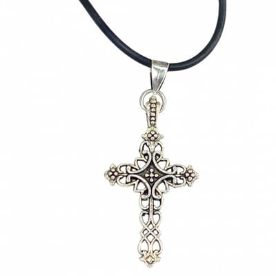 Ketting kruis zilverkleur - Charme Bijoux