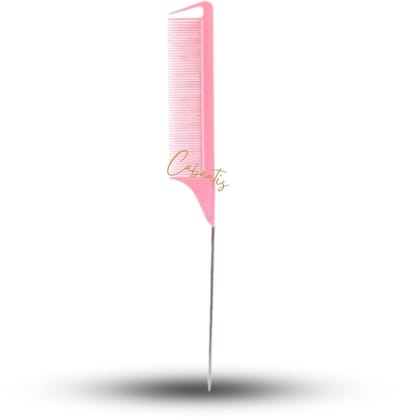 Cabantis® Puntkam met Haak – Styling Tool voor Haar – Professionele Kapper Kam – Haarverdeler & Toupeer Kam – Antistatisch – Geschikt voor Alle Haartypes - Roze