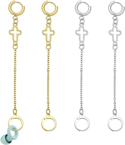 Oordopjes met Lus en Houder - 4 Stuks in 2 Kleuren, Ruisonderdrukkende Oorbel voor Thuis, School en Concerten, Anti-Verlies Oorclips voor Slaap en Decoratie
