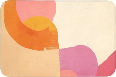 Badmat 90x60 cm - Antislip - Vormen - Abstract - Kleurrijk - Badmatten voor badkamer - Badkamermat - Douchemat - Badkamer mat