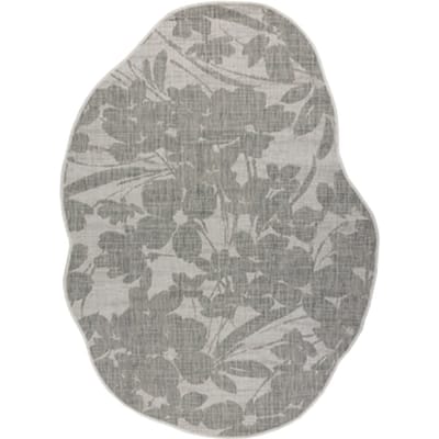 Kleden Rugsx ORGANIC 2735 sisaltapijt Bloemen ecru / grijs 120x170 cm