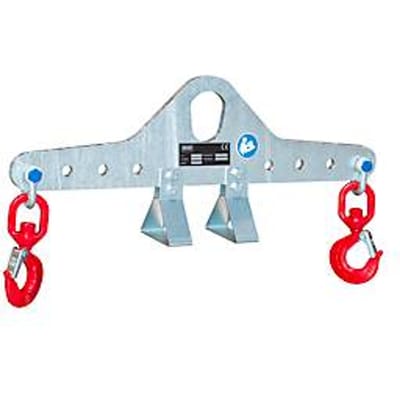 Mini-Traverse TM 200-500 - kraanöse - 2 draaibare last haken & steunvoeten - volgens DIN EN 13155 - verzinkt