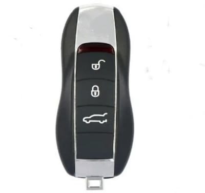 XEOD Autosleutelbehuizing - sleutelbehuizing auto - sleutel - Autosleutel / Geschikt voor: Porsche Cayenne, Panamera, & Macan 3 Knops smart key