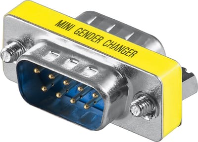 Goobay Serieel Adapter [1X D-Sub Stekker 9-Polig - 1X D-Sub Stekker 9-Polig] Geel
