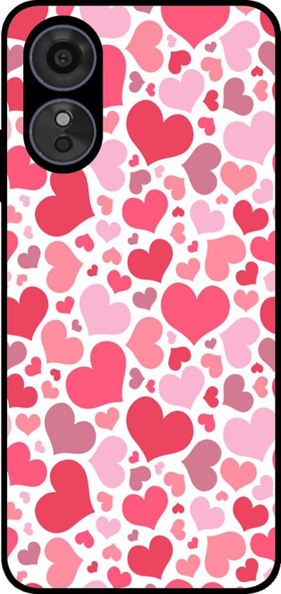 Smartphonica Telefoonhoesje Geschikt voor Oppo A1 / A98 / F23 met Hartjes Print - Hearts Design TPU Backcover Case - Kinder Hoesje met Hartjes Design geschikt voor Oppo A1;Oppo A98;Oppo F23