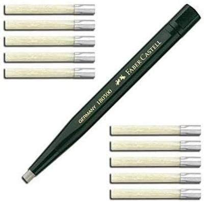 Draaipen met Glasgum - Pen met Gum - Schrijven en Corrigeren - Verwijdert Inktvlekken - 1 Stift + 20 Vullingen