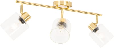QAZQA laura - Art Deco Plafondspot | Spotje | Opbouwspot - 3 lichts - L 83 cm - Goud - Woonkamer | Slaapkamer | Keuken