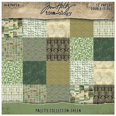 Tim Holtz idea-ology Palette collection green 8x8 inch