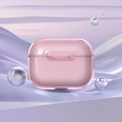 Hoesje AirPods Pro 3 - Beschermhoesje Siliconen - Opladen en Beschermen - Schokbestendig Hard Materiaal - Niet gespecificeerd - Transparant Roze
