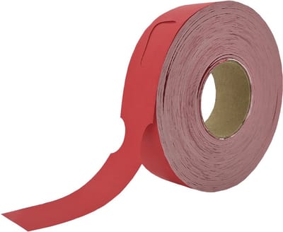 CombiCraft Sleufetiketten in rood met metaaldetectie - 500 Stuks, 48x279mm