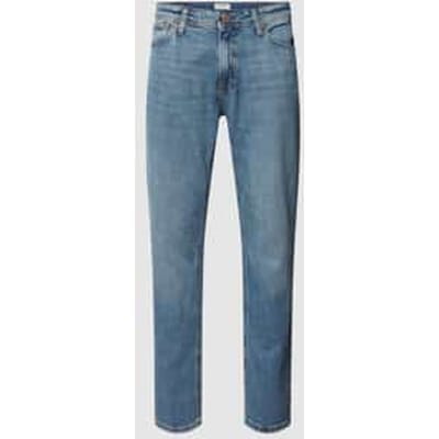 Jack & Jones blauwe heren jeans   Clark   Stonewash wassing   Regular fit   Knoop- en ritssluiting   Duurzaam   Regular waist Blauw 31/34