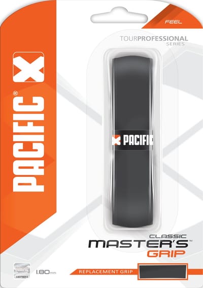 Pacific Master Classic Grip Zwart (losse grip zonder verpakking) - Tennisgrip - Basisgrip - 1.80mm - Zwart