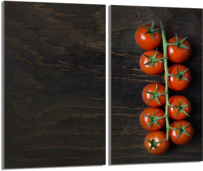 TMK ArtDeko - Glazen Beschermplaat voor Fornuis - 2x30x52 - Pomidor