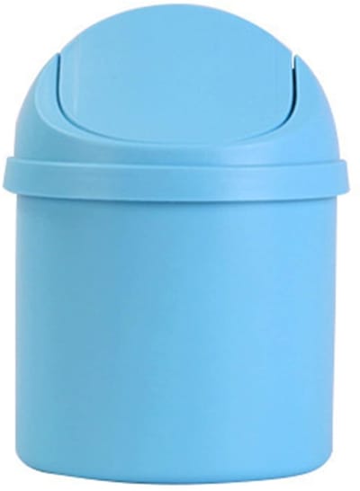 Dailygoods- Prullenbak Mini - Desktop Prullenbak - Herbruikbare Afvalbak - Zwenkdeksel - Kleine Afvalbak - Voor Thuis/Kantoor