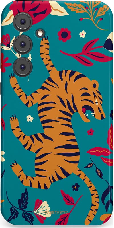 Casetastic Hoesje Geschikt voor Samsung A35 - Stijlvolle Beschermende Duo-layer Case - Gouden brul