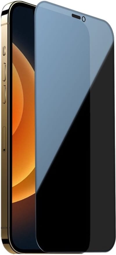 LuxeBass Privacy Screenprotector geschikt voor Apple iPhone 14 - Bescherming tegen meekijkers - glas scherm - bescherming