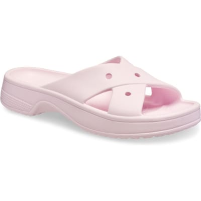 Crocs Classic Cross Strap Thermoplastische Sandalen Voor Vrouwen In Het Roze
