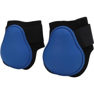 1 Paire de Guêtres Tendon Cheval Douces Empêchent de Glisser Faciles à Coller Coque PU Bottes de Cheval pour Chevaux Large 35.83x15.75in black
