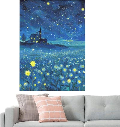 Nachtelijk Sterrenbeeld - Romantisch Puzzel - Ontspannend Tijdverdrijf - Fluwelen Afwerking - 70x50 cm - Lichtgevend