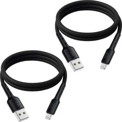 Oplaadkabel geschikt voor Lightning naar usb A oplader - Geschikt voor iPhone en iPad - Veilig - 2 meter - Lang - Sterk - Flexibel - Zwart