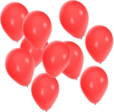 Bellatio Decorations ballonnen - 40x stuks - rood - 27 cm - verjaardag - feestartikelen - versiering