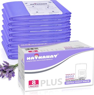 Luieremmer Navullingen - Luierzakken - Hygiënisch Luiers Opslaan - Lavendel Geur - 8 Stuks - Paars