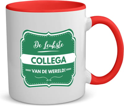 Akyol - de leukste collega van de wereld koffiemok - theemok - rood - Collega - iemand die een collega is - leukste ooit - werk - collega - verjaardagscadeau - kado - gift - geschenk - afscheidscadeau - welkomscadeau - verrassing - 350 ML inhoud