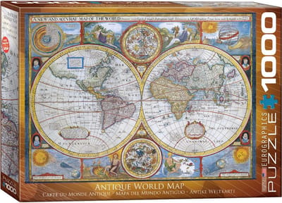 Eurographics - Een nieuwe en nauwkeurige kaart van de wereld [A New and Accurat Map of the World] - John Speed - 1000 stukjes 68×48cm (b×h) - Cartografrie Legpuzzel