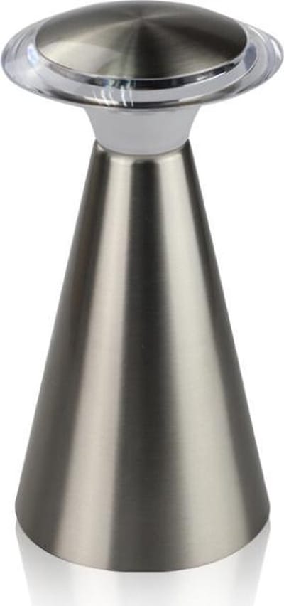 Deco & Design Mushroom lamp - tafellamp - led verlichting - touch schakelaar - sfeerlamp - tafellamp binnen - tafellamp buiten - inox - incl. 3 AA batterijen - Red Dot Design