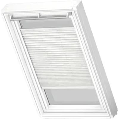 Velux Manueel Lichtdoorlatend Plisségordijn White Line Fhl P08 1256swl Klassiek Wit Bloemenprint