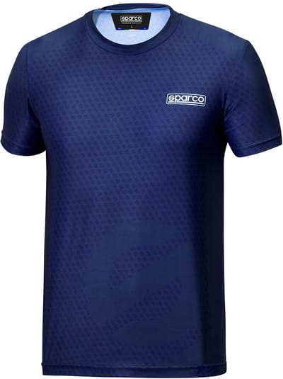 Sparco Subly T-Shirt - Zwart/Marineblauw — XXL