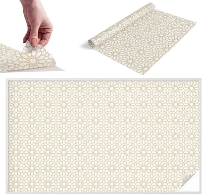 Tulup Raamfolie Anti inkijk - Geometrische patronen Melkglas Folie - 200x116 cm - Wit Anti inkijk Raamfolie Glas in Lood - Zonwerende Raamfolie - Voor de woonkamer, slaapkamer en kantoor - Privacy Folie Raam Glas in Lood