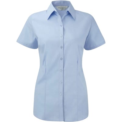 Russell Collection Dames/Dames Formeel Overhemd Visgraat (Lichtblauw)