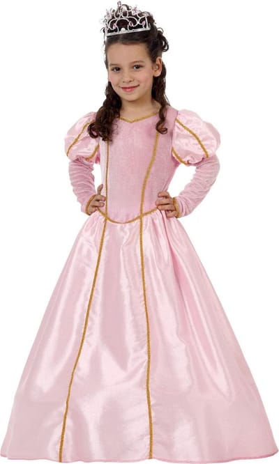 Atosa Prinsessen verkleed jurk - roze - luxe prinsessenjurk - voor kinderen 128