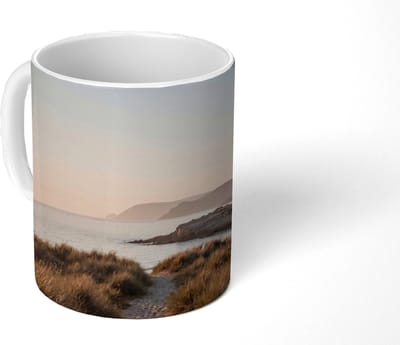 Mok - Koffiemok - Landschap - Kust - Duinen - Mokken - 350 ML - Beker - Koffiemokken - Theemok