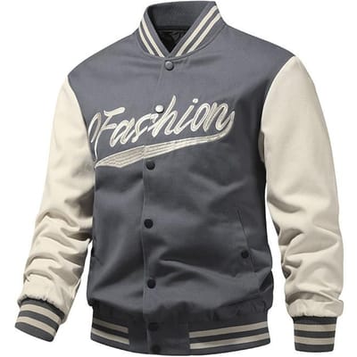 Geborduurde Top met Baseballkraag Lente en Herfst Herenjack Groot Casual Los Baseballjack XXXXL