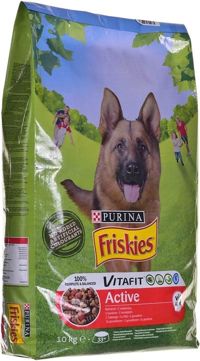 Purina Friskies Serie - Droogvoer voor Actieve Honden - 10 kg - Met Rundvlees - Lactosevrij