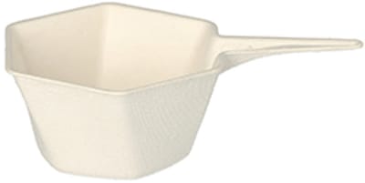 50 Fingerfood - Schaaltjes Suikerriet pure 25 ml 3 cm x 9,5 cm x 6,3 cm wit Hexagon