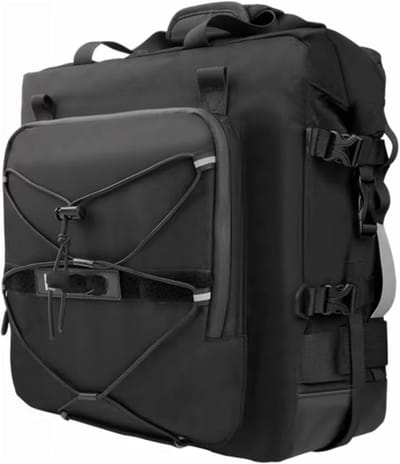 Motorfiets Zadeltas - Bagage Roltas - Motor Reizen - Waterdicht PVC Materiaal - 20L Capaciteit - Zwart