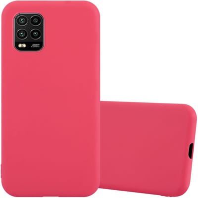 Cadorabo Hoesje geschikt voor Xiaomi Mi 10 LITE in CANDY ROOD - Beschermhoes gemaakt van flexibel TPU silicone Case Cover