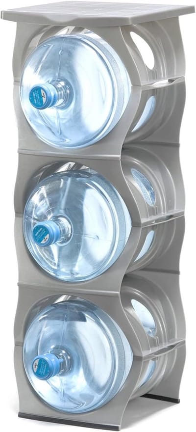 Stapelbare Waterfles Organiser voor Keuken en Kantoor - Ruimtebesparend Polypropyleen Rek