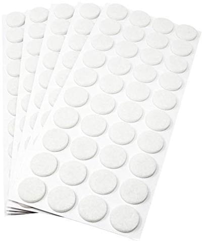 Zelfklevende Viltglijders voor Meubels - Rond, Wit, Ø 18 mm - Duurzame Bescherming voor Vloeren