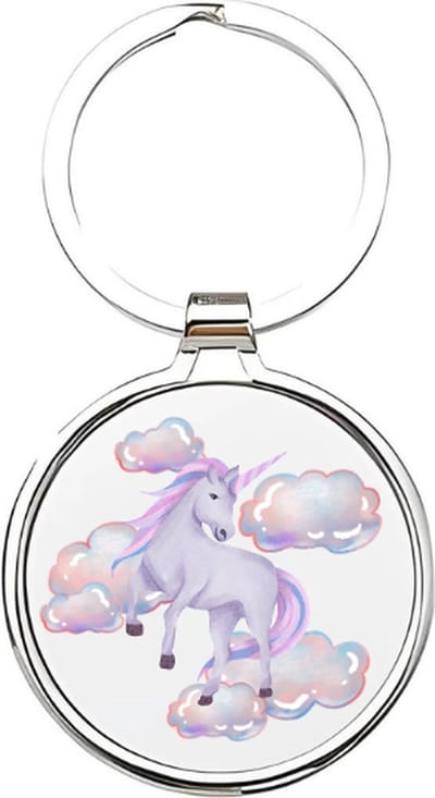 Akyol - Eenhoorn Sleutelhanger - unicorn - Dierenliefhebbers - Regenboog eenhoorn - pegasus - eenhoornsveulen - magisch dier - fabeldier - eenhoorns - sprookjes - paard - paardenmeisje - unicorn sleutelhanger - cadeau voor meisjes - - 4 x 7,5 CM