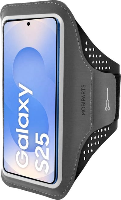 Hardloop Sportarmband geschikt voor Samsung Galaxy S25 - Zwart - Mobiparts