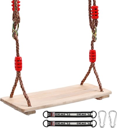 Schommelstoel, kinderschommel, tuinplank, schommel met verstelbaar touw tot 150 kg, voor volwassenen, kinderen, kinderkamer