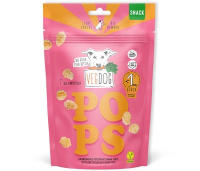 VEGDOG Pops Low Calorie Training Treats – Hondensnack – Vegan Trainingssnack – Minder dan 1 kcal per snack – Licht & krokant – 20 g