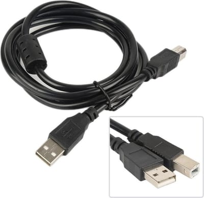 Borvat® | Printerkabel USB | 1,5 m lang | Printer kabel | Universeel voor printers | USB A naar B | Ook geschikt voor scanners en externe harde schrijven | Zwart